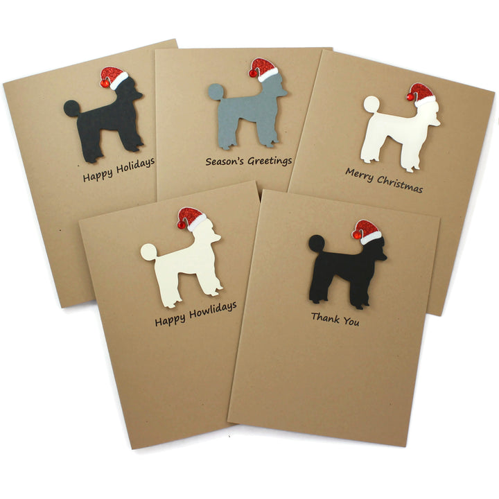 Poodle Christmas Card