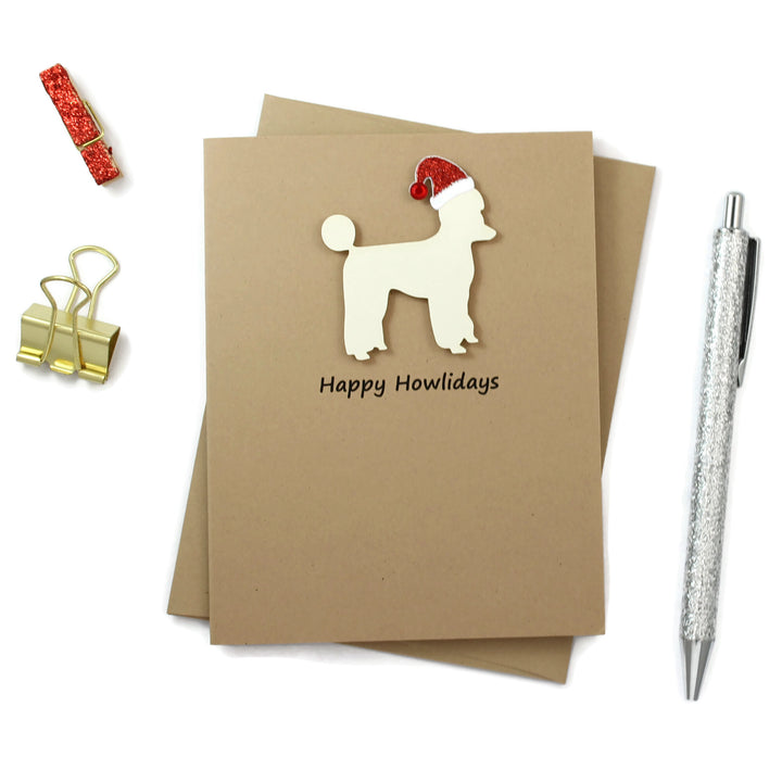 Poodle Christmas Card