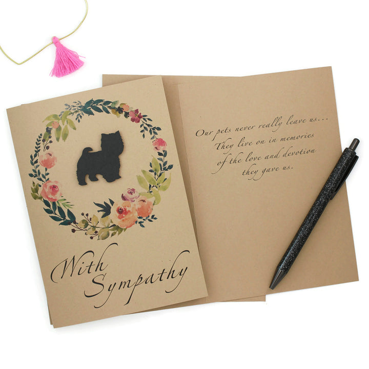 Maltese Yorkshire Terrier Yorkiepoo Yorkie Sympathy Card