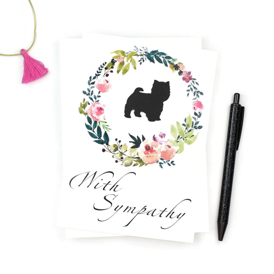 Maltese Yorkshire Terrier Yorkiepoo Yorkie Sympathy Card