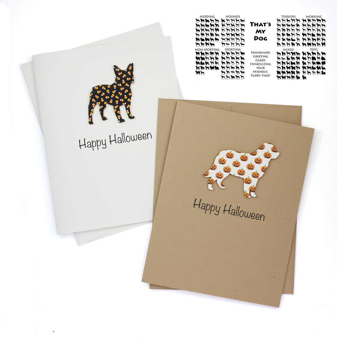 Dog Halloween Card | 200+ Dog Breeds to choose from | Candy Corn or –  Embellish by Jackie - Handmade Greeting Cards