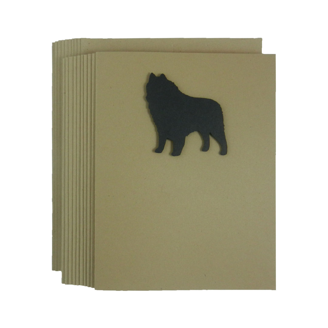 Schipperke Blank Dog Greeting Card | Notecards | Single Card or 10 Pack | with Envelopes | Black Dog - Embellish by Jackie