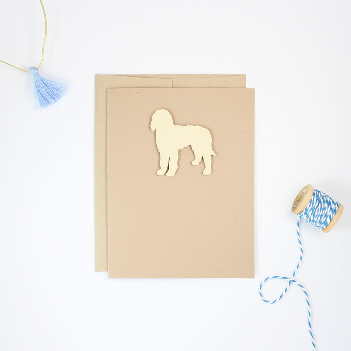 Goldendoodle Blank Dog Greeting Cards | Handmade Labradoodle Notecard | Single or 10 Pack Yellow Dog