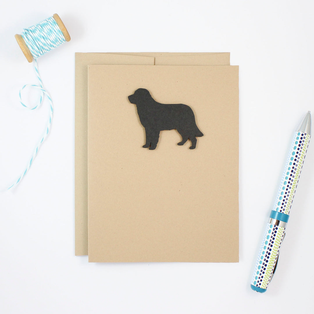 Golden Retriever Blank Cards | Handmade Black Dog Kraft Notecards | Single or 10 Pack | Dog Lover - Embellish by Jackie