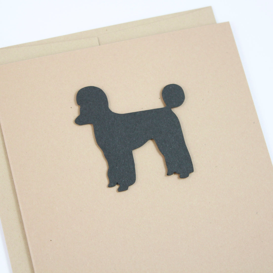 Poodle Blank Greeting Card | Dog Notecards | Single - 10 Pack | Toy Miniature Standard Sporting Clip