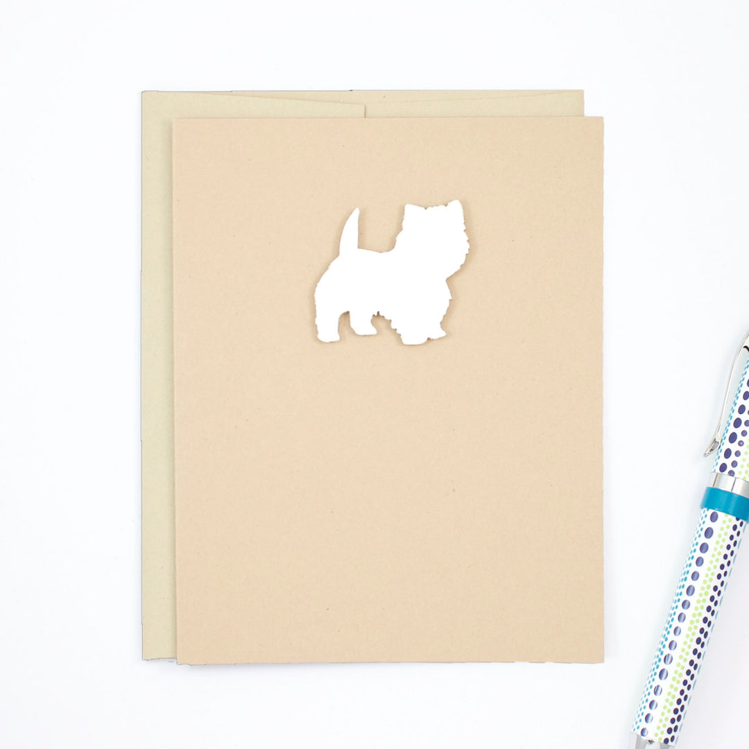 West Highland White Terrier Blank Cards | Handmade Westie Dog Notecards | Single Card or 10 Pack