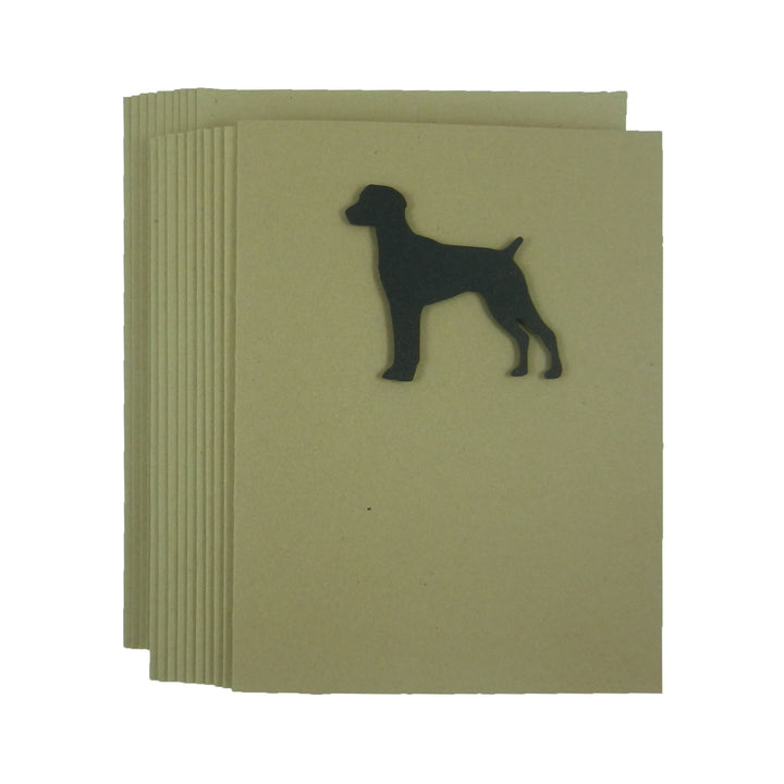 German Shorthaired Pointer Blank Notecards | Dog Greeting Card | Single Card - 10 Pack | Kraft Brown - Embellish by Jackie