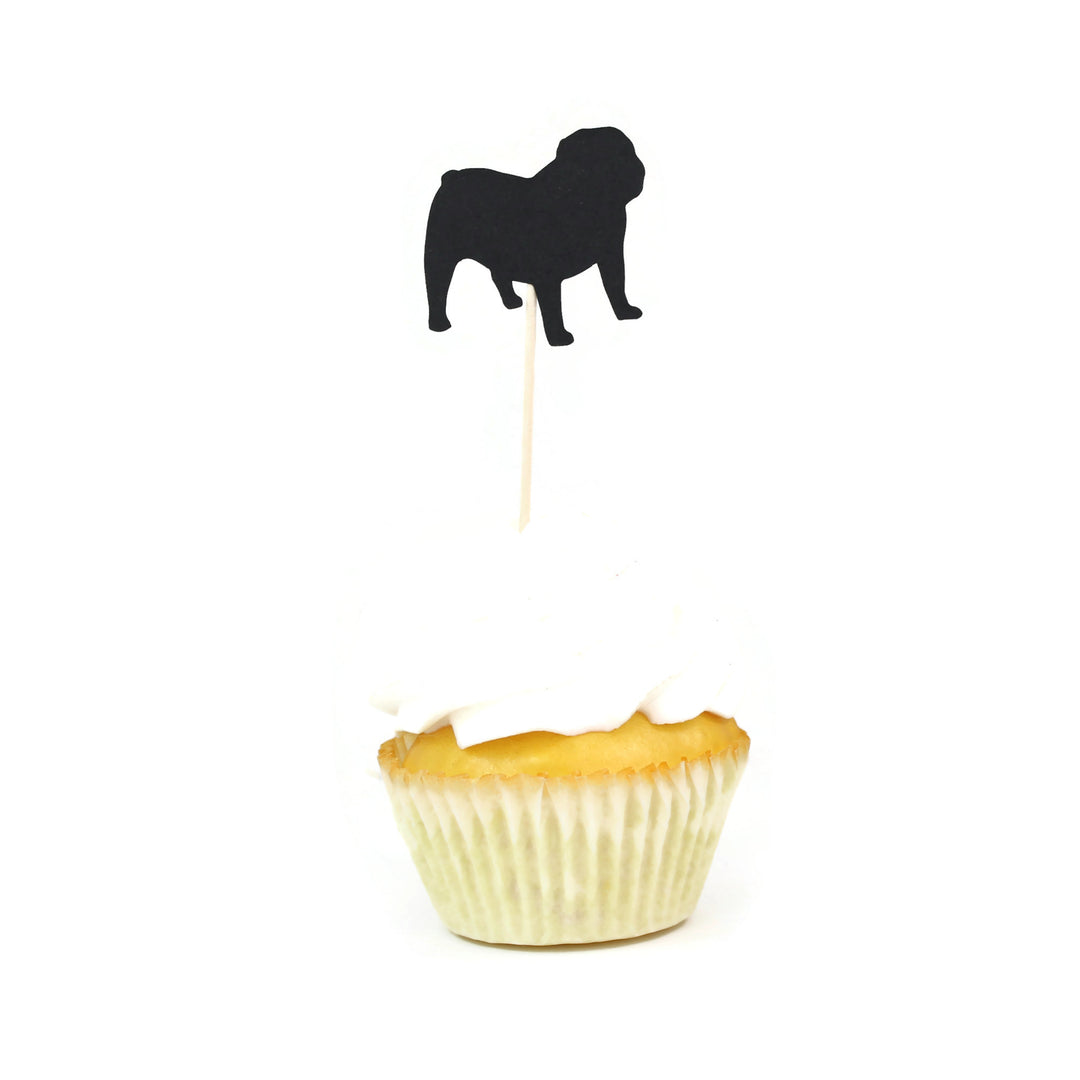 Bulldog Cupcake Toppers