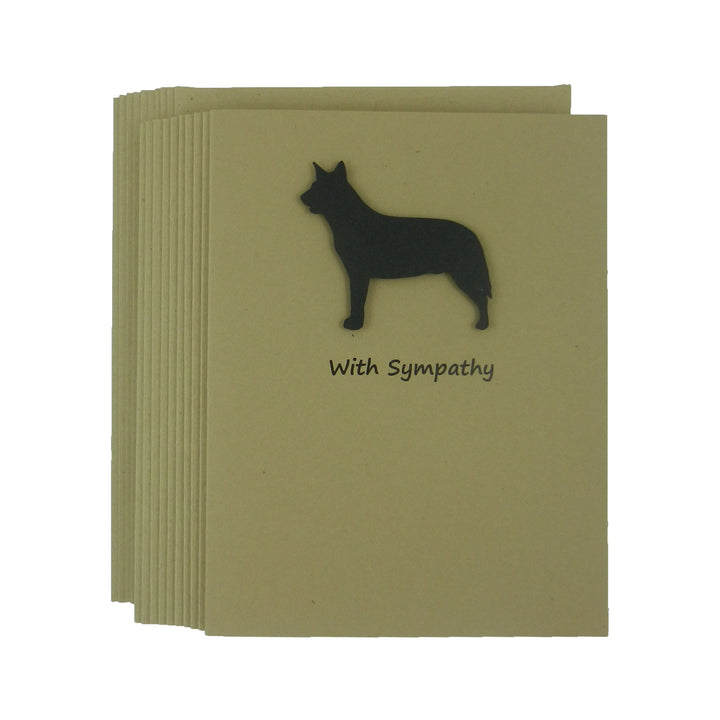 Australian Cattle Dog Sympathy Card 10 Pack or Single Card Dog Greeting Cards Dog Sympathy Cards - Embellish by Jackie