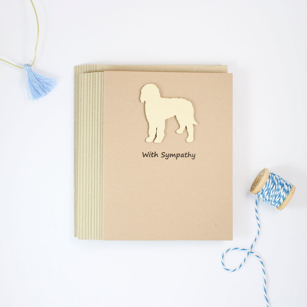 Goldendoodle Sympathy Card | 10 Pack or Single Card | Labradoodle Greeting Cards | Choose Inside