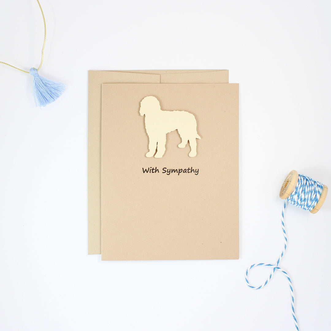 Goldendoodle Sympathy Card | 10 Pack or Single Card | Labradoodle Greeting Cards | Choose Inside