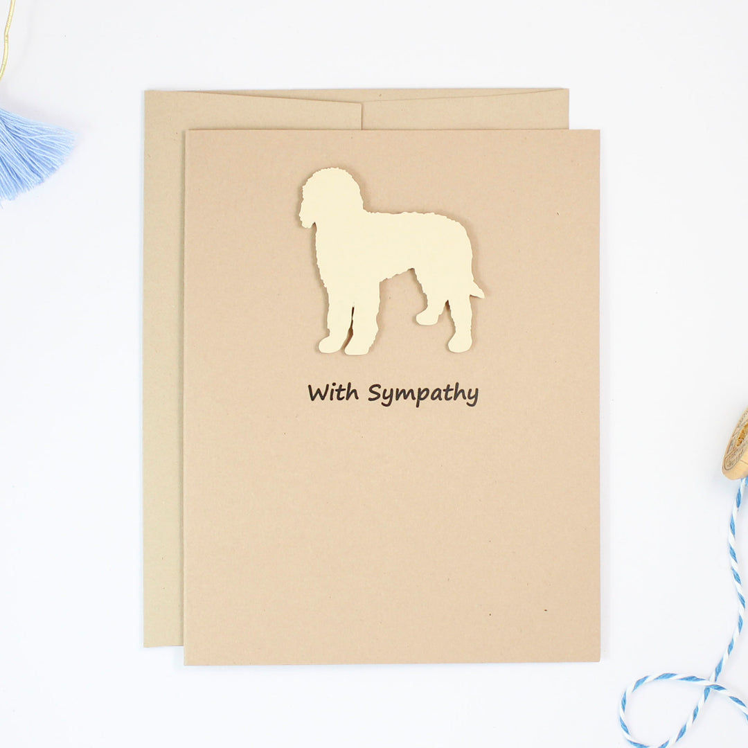 Goldendoodle Sympathy Card | 10 Pack or Single Card | Labradoodle Greeting Cards | Choose Inside