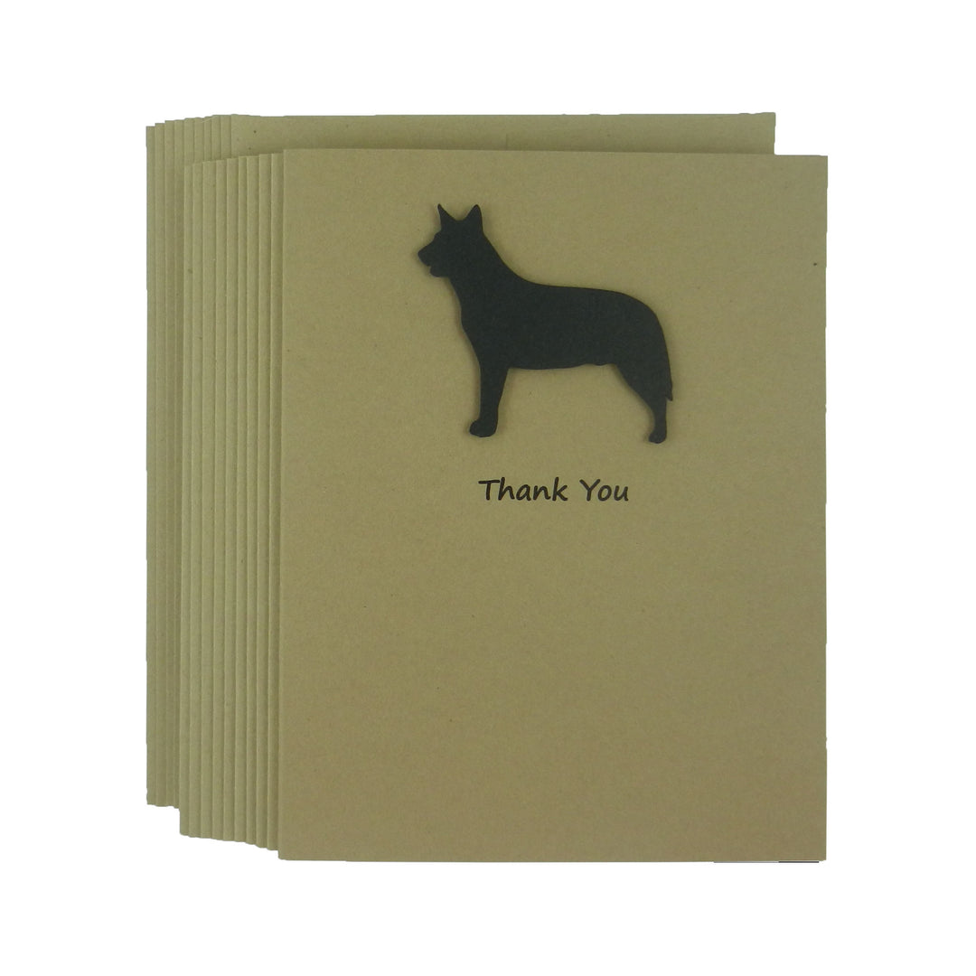 Australian Cattle Dog Thank You Card 10 Pack or Single Card Dog Greeting Cards Dog Thank You Card - Embellish by Jackie