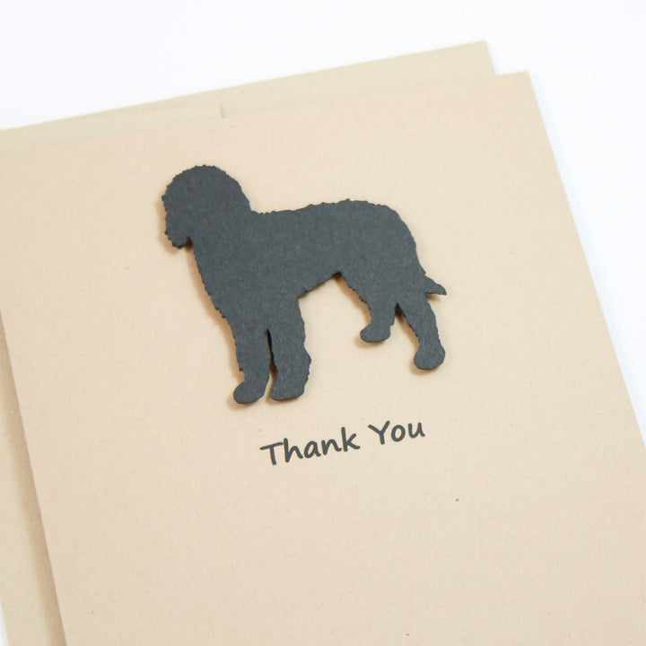 Bernedoodle Thank You Cards | Handmade Black Labradoodle Card | Single - 10 Pack | Choose Inside