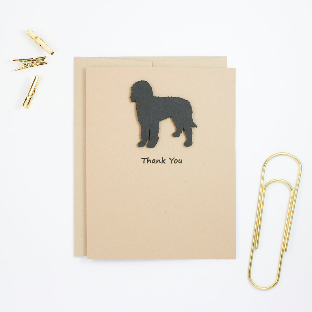 Bernedoodle Thank You Cards | Handmade Black Labradoodle Card | Single - 10 Pack | Choose Inside