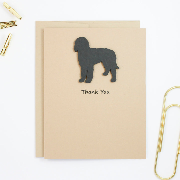 Bernedoodle Thank You Cards | Handmade Black Labradoodle Card | Single - 10 Pack | Choose Inside