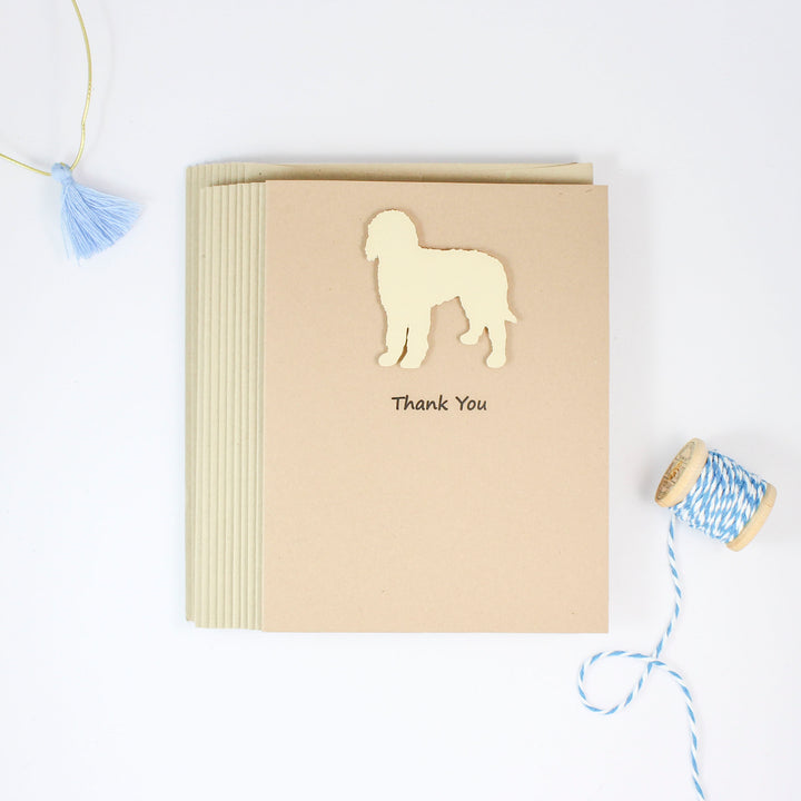 Goldendoodle Thank You Cards | Handmade Labradoodle Greeting Card | Single - 10 Pack | Choose Inside