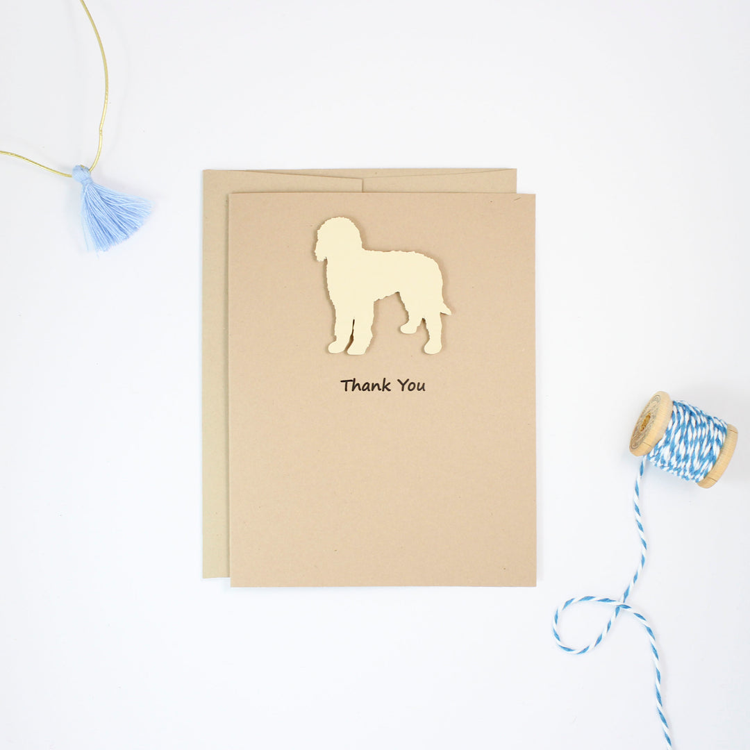 Goldendoodle Thank You Cards | Handmade Labradoodle Greeting Card | Single - 10 Pack | Choose Inside