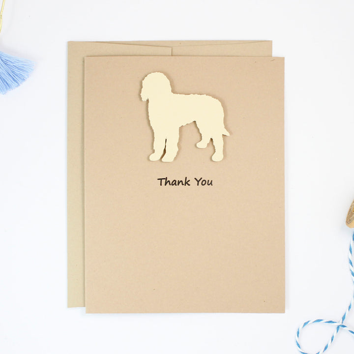 Goldendoodle Thank You Cards | Handmade Labradoodle Greeting Card | Single - 10 Pack | Choose Inside