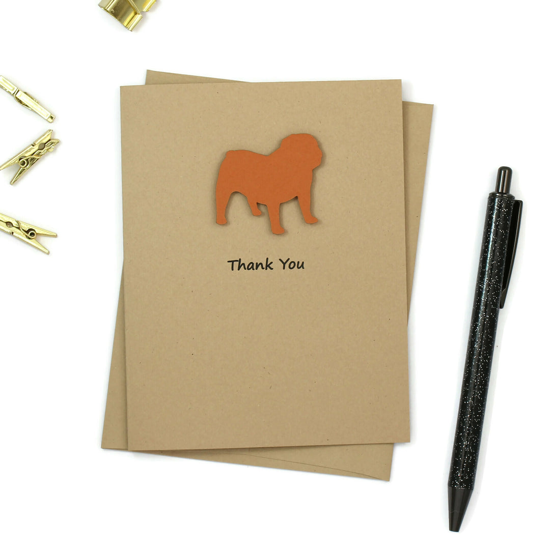 Bulldog Thank You Card