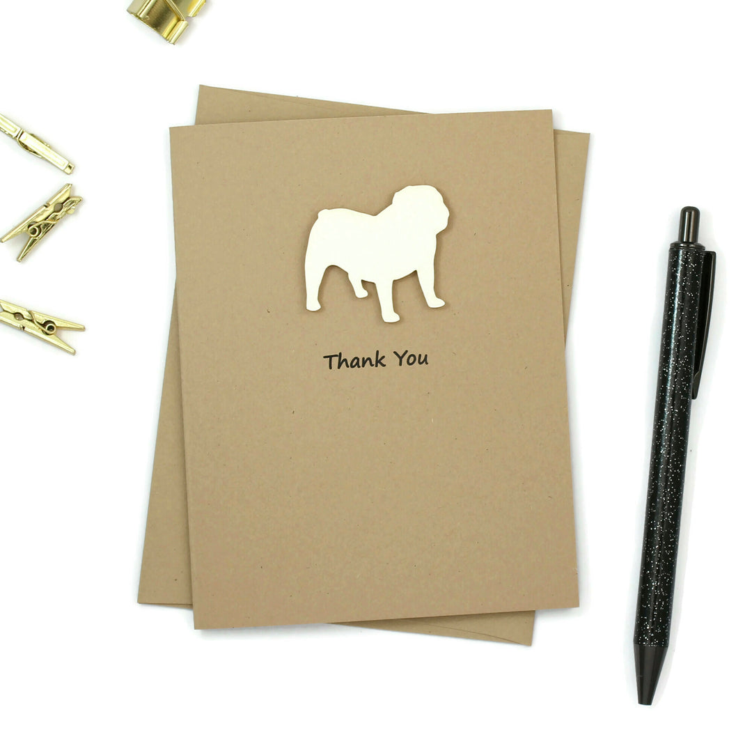 Bulldog Thank You Card