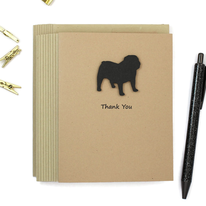 Bulldog Thank You Card