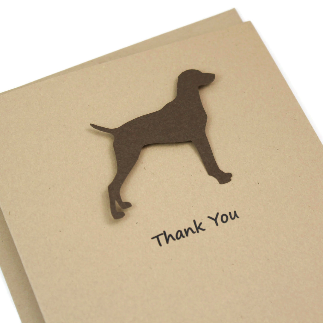 Dog Thank You Card | 200+ Dog Breeds to Choose from | 25 Dog Colors Available | Choose Inside Phrase | Single Card or 10 Pack