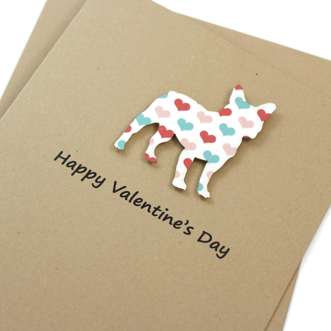 Choose your Dog Breed Valentine's Day Notecards | Colored Hearts Pattern