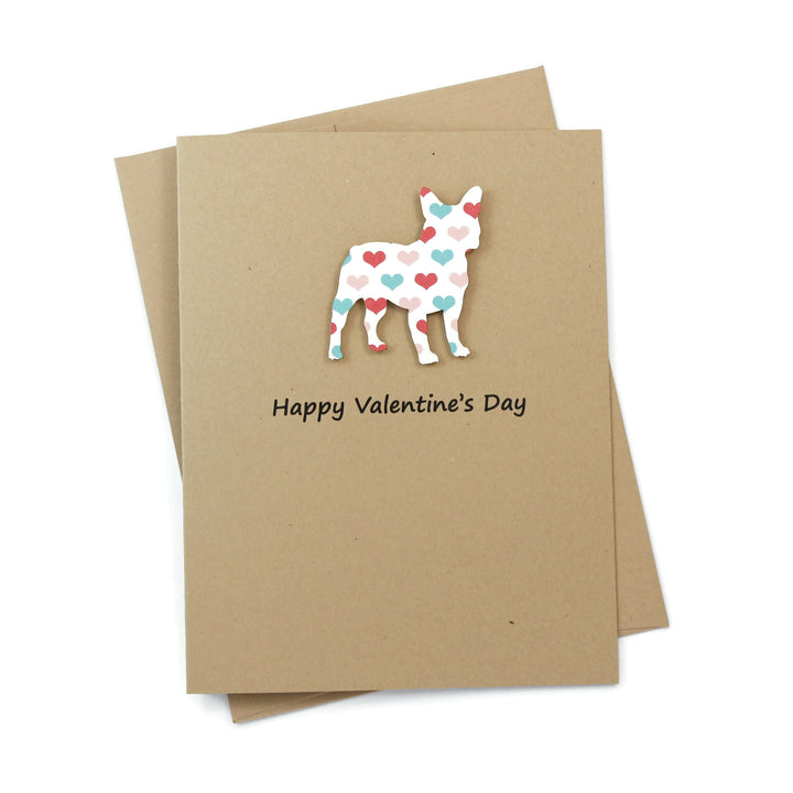 Choose your Dog Breed Valentine's Day Notecards | Colored Hearts Pattern