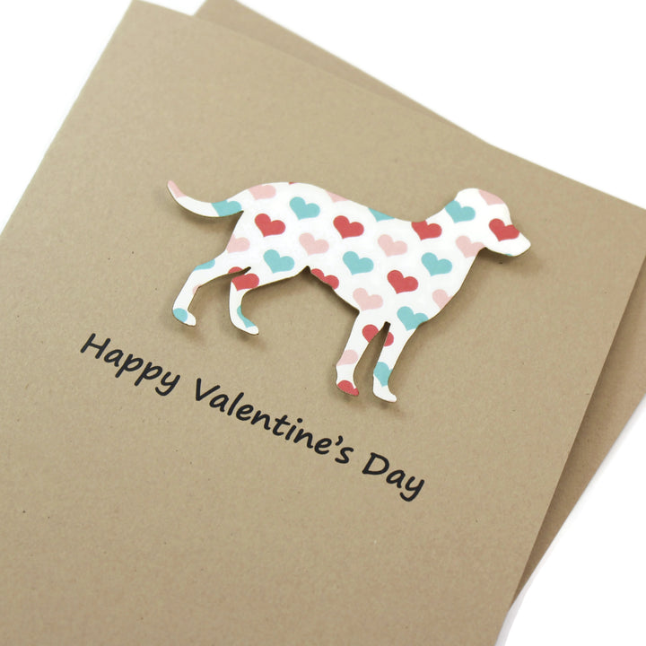 Choose your Dog Breed Valentine's Day Notecards | Colored Hearts Pattern