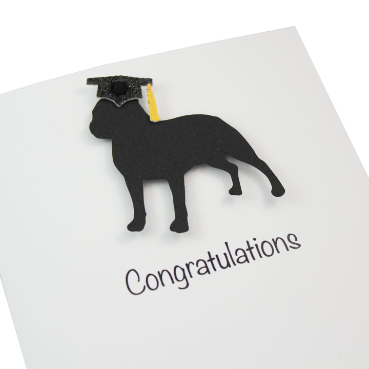 Dog Graduation Card | 200+ Dog Breeds to Choose from | 25 Dog Colors Available | Choose Inside Phrase | Handmade Greeting Card Grad Cap