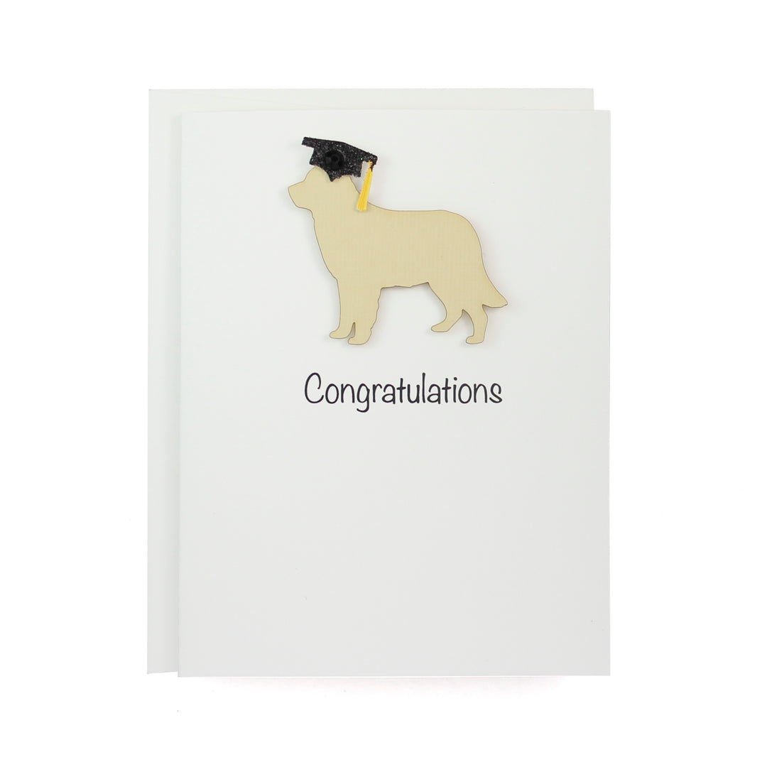 Dog Graduation Card | 200+ Dog Breeds to Choose from | 25 Dog Colors Available | Choose Inside Phrase | Handmade Greeting Card Grad Cap